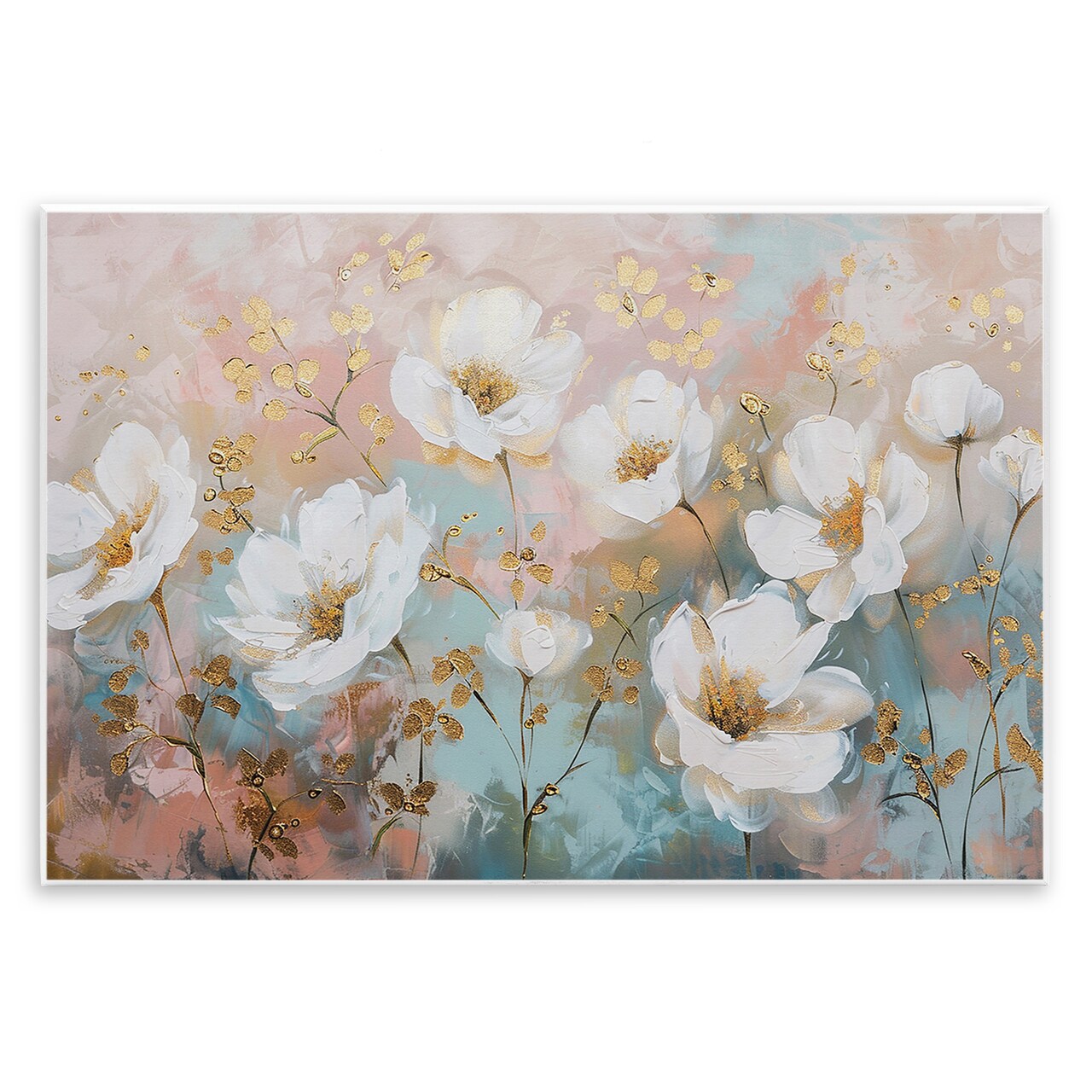 Stupell Industries Gold Flecked Poppies Wall Plaque Art Design by LSR Design Studio